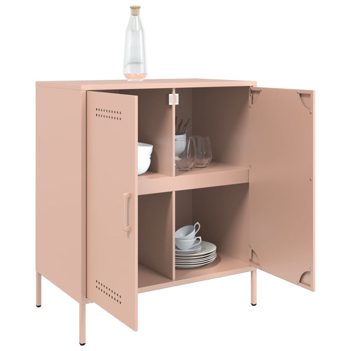 skab 68x39x79 cm stål lyserød