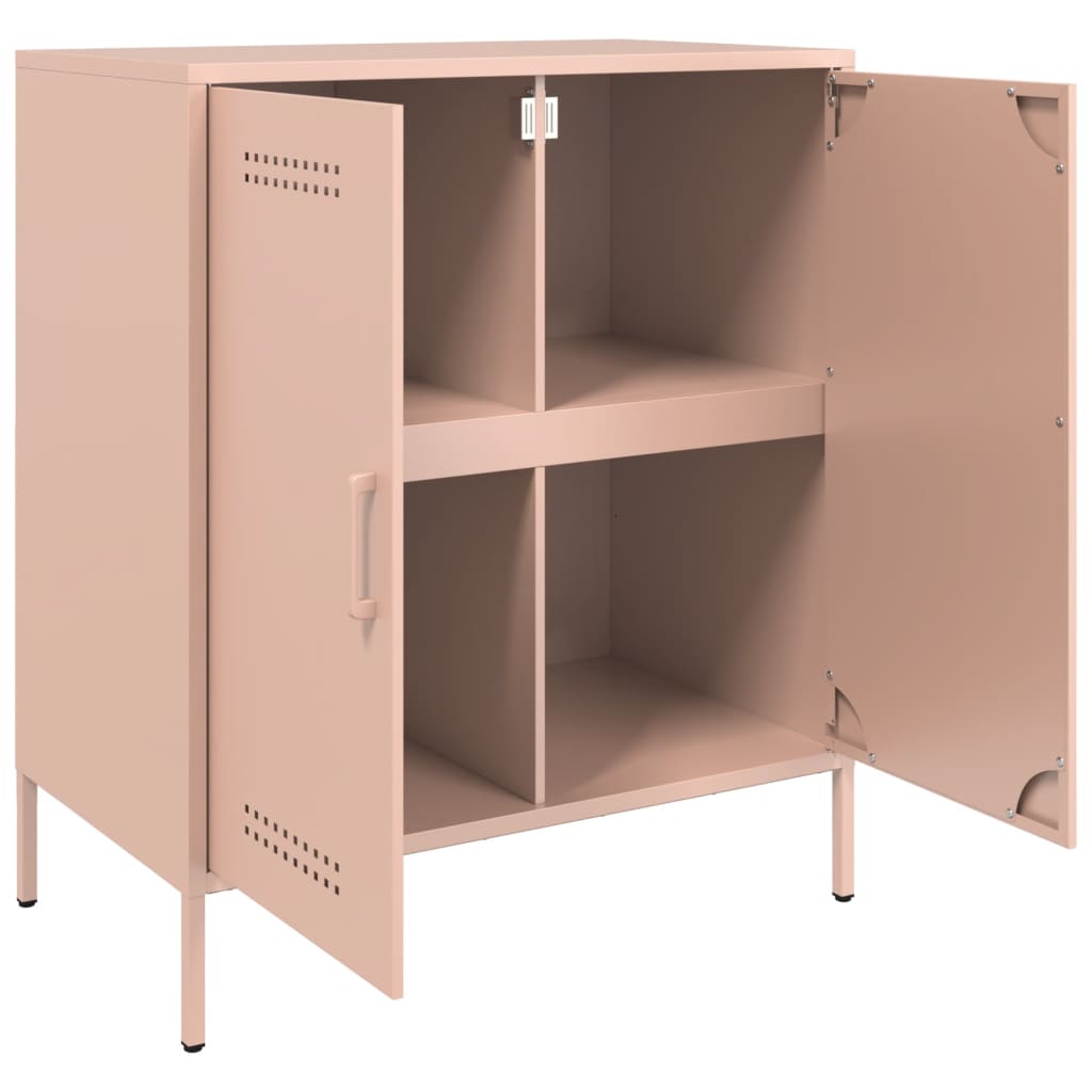 skab 68x39x79 cm stål lyserød