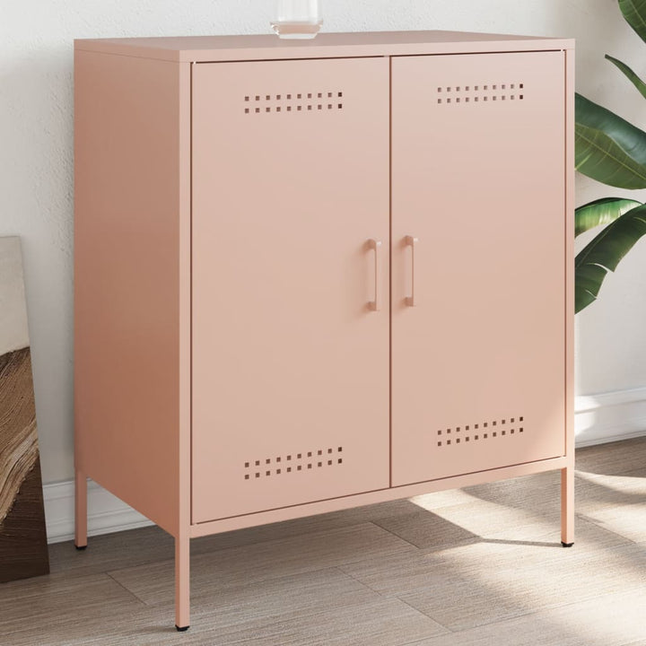 skab 68x39x79 cm stål lyserød