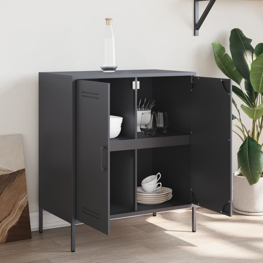 skab 68x39x79 cm stål antracitgrå