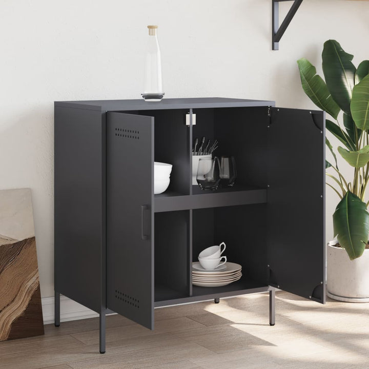 skab 68x39x79 cm stål antracitgrå