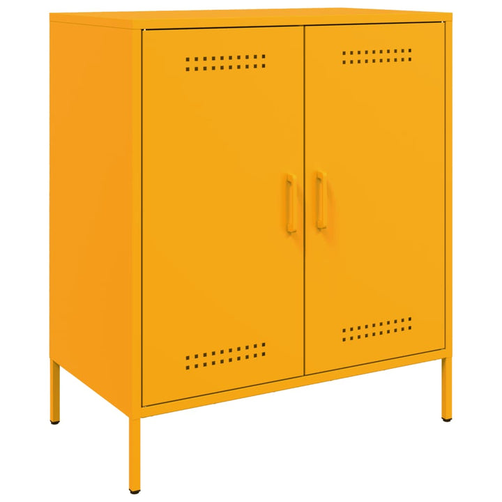 skab 68x39x79 cm stål sennepsgul