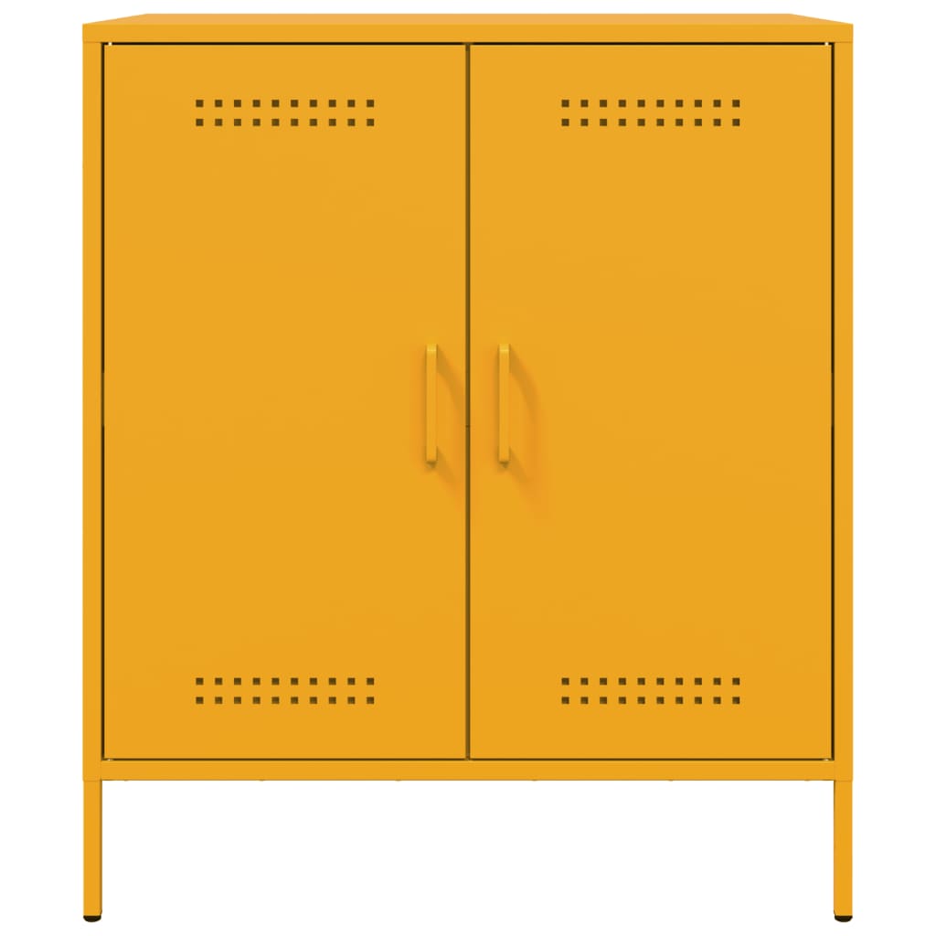 skab 68x39x79 cm stål sennepsgul