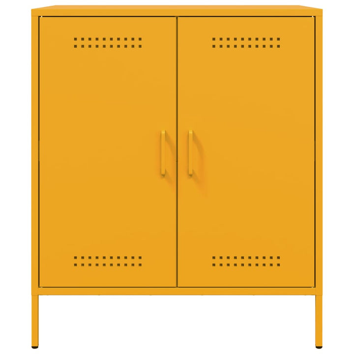 skab 68x39x79 cm stål sennepsgul