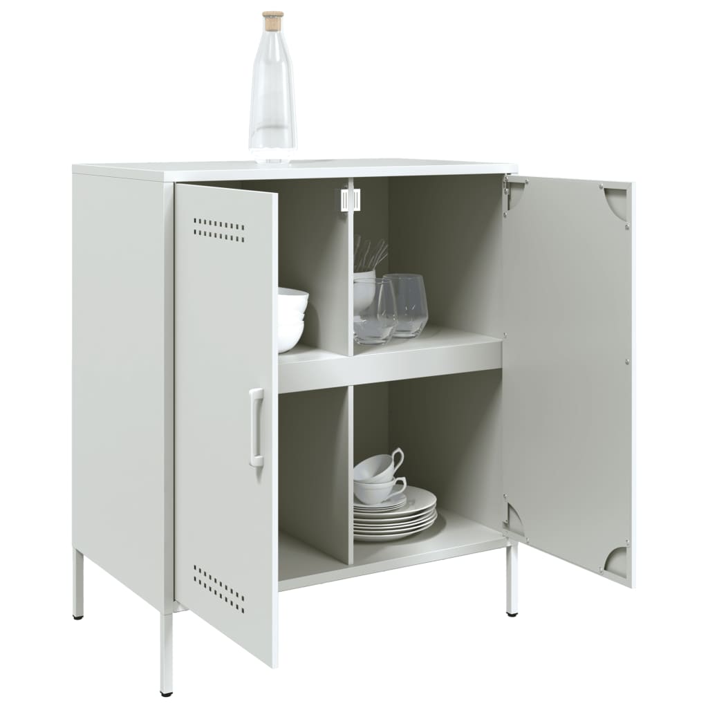 skab 68x39x79 cm stål hvid