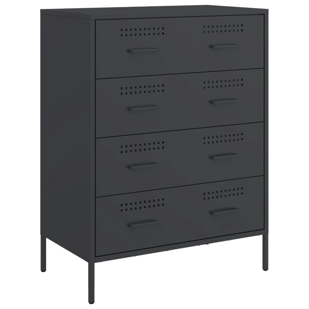 skænk 68x39x89 cm stål sort