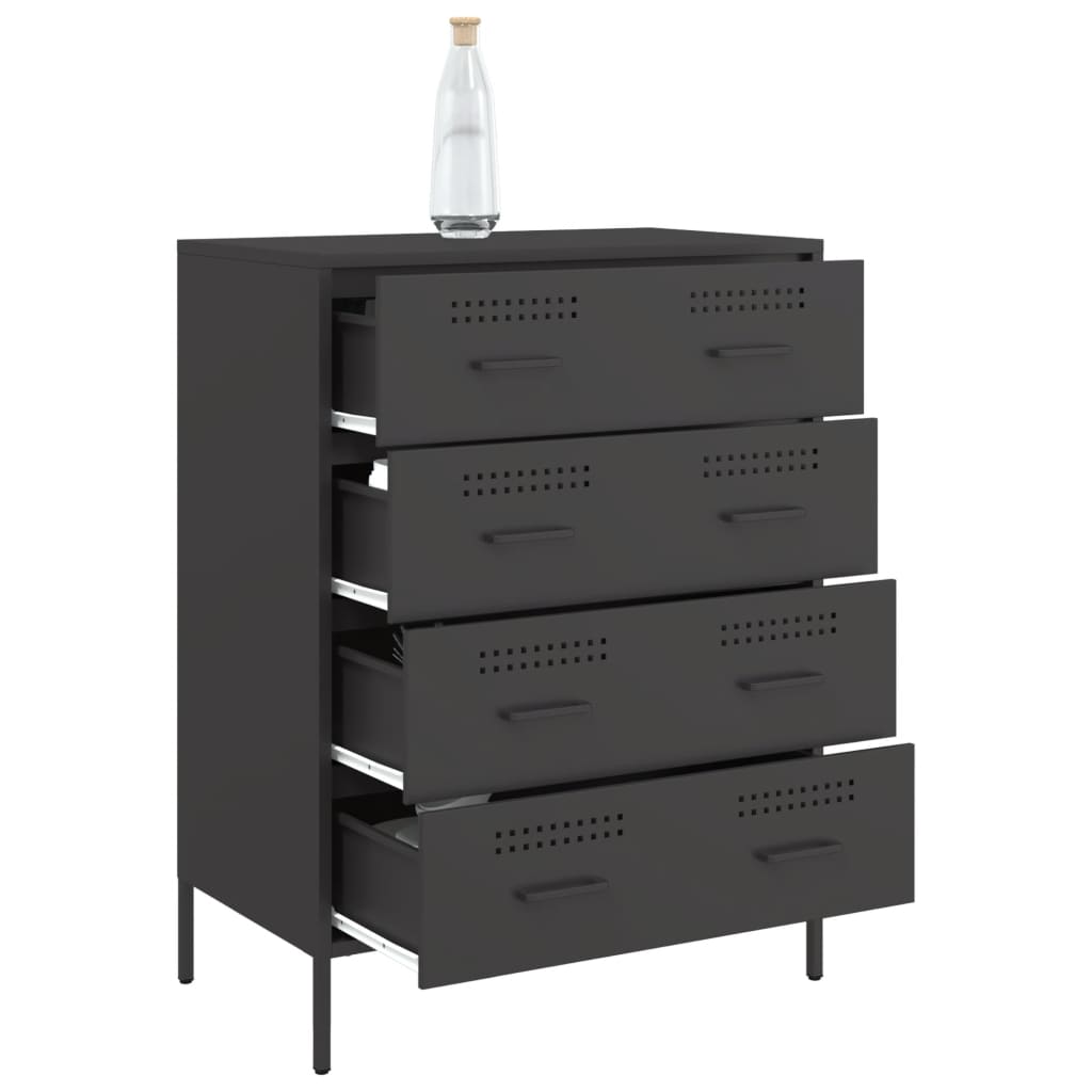 skænk 68x39x89 cm stål sort