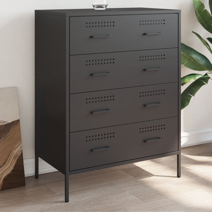skænk 68x39x89 cm stål sort