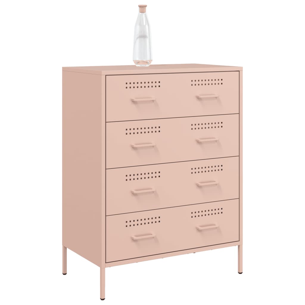 skab 68x39x89 cm stål lyserød