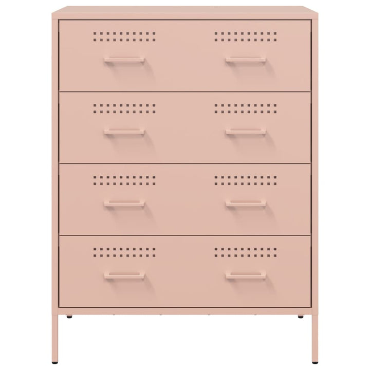 skab 68x39x89 cm stål lyserød