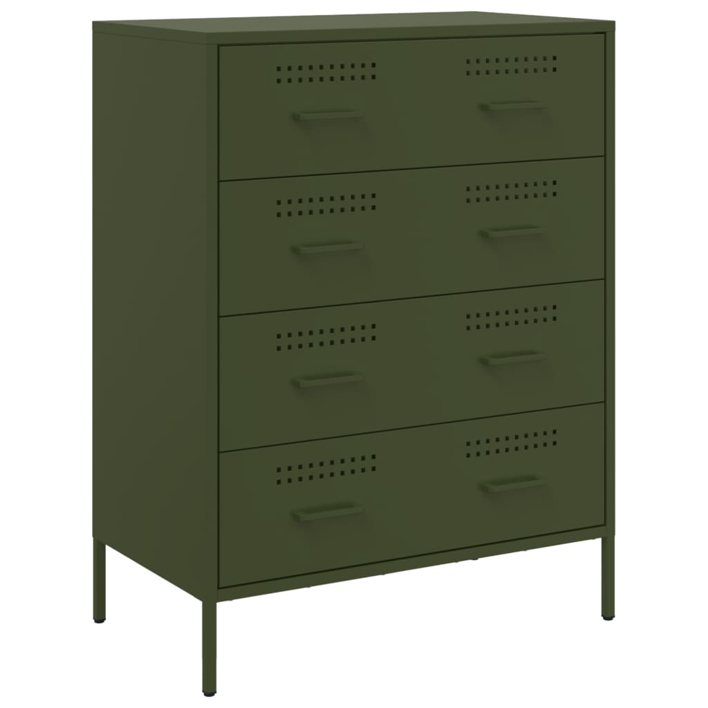 skab 68x39x89 cm stål olivengrøn