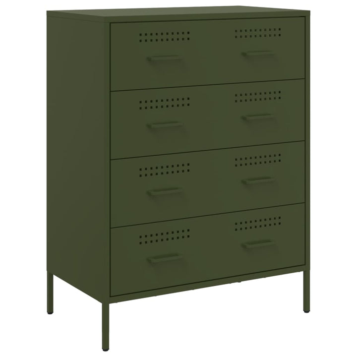 skab 68x39x89 cm stål olivengrøn