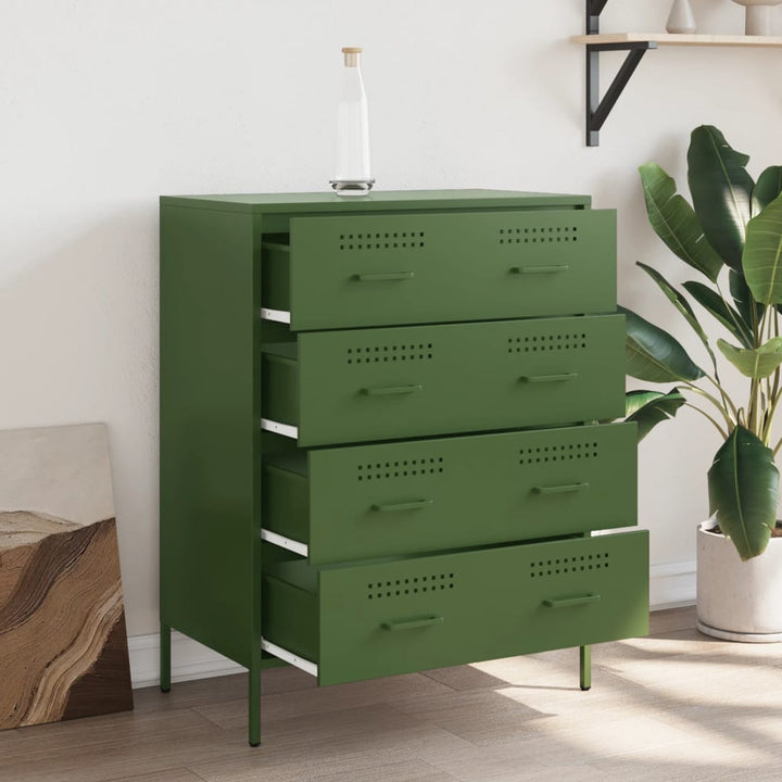 skab 68x39x89 cm stål olivengrøn
