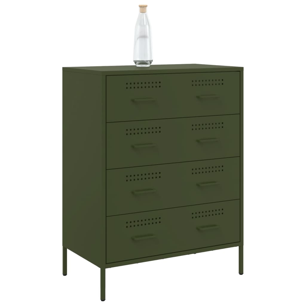 skab 68x39x89 cm stål olivengrøn