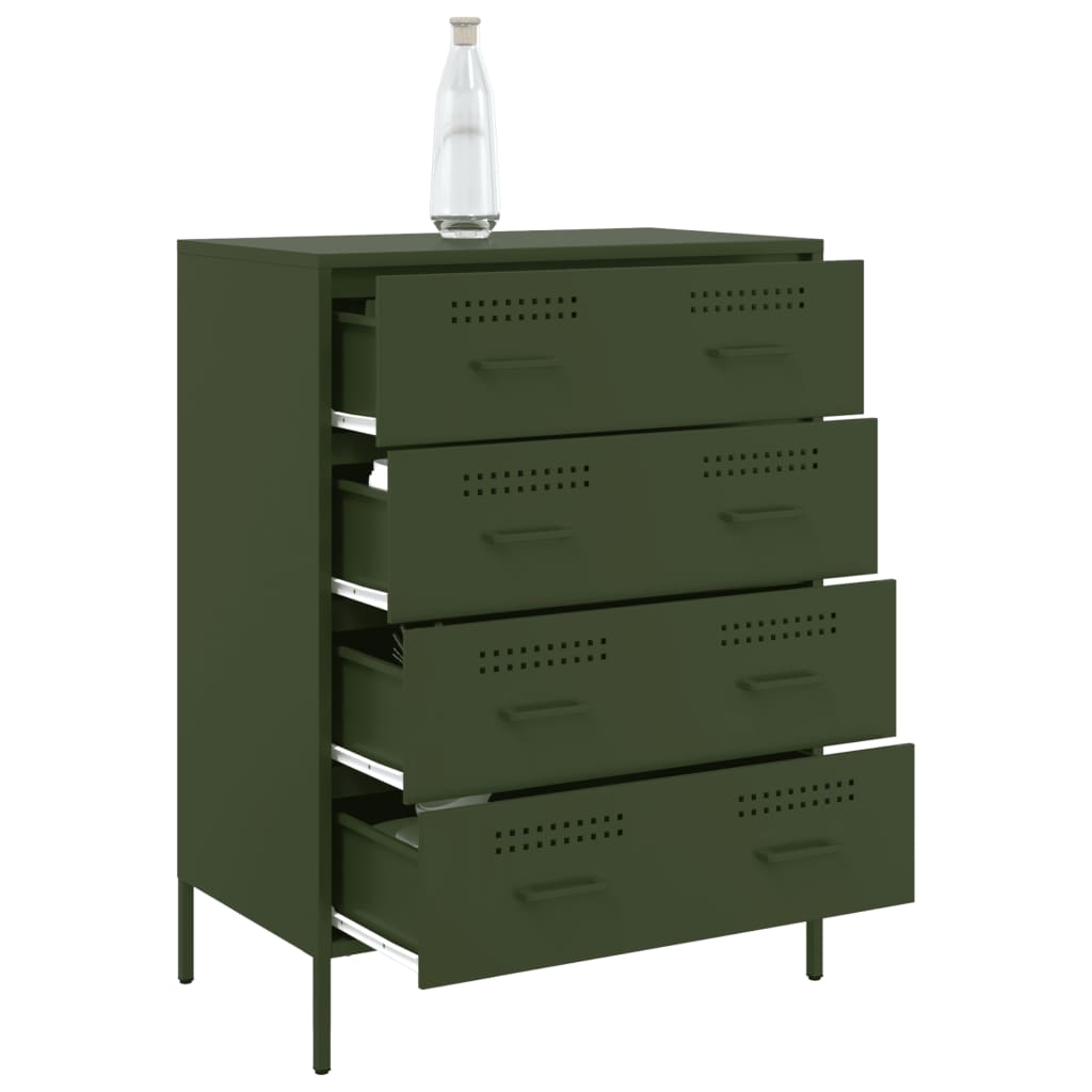 skab 68x39x89 cm stål olivengrøn