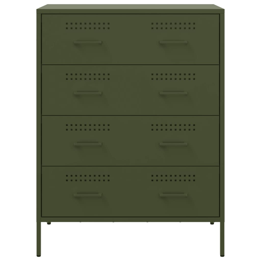 skab 68x39x89 cm stål olivengrøn