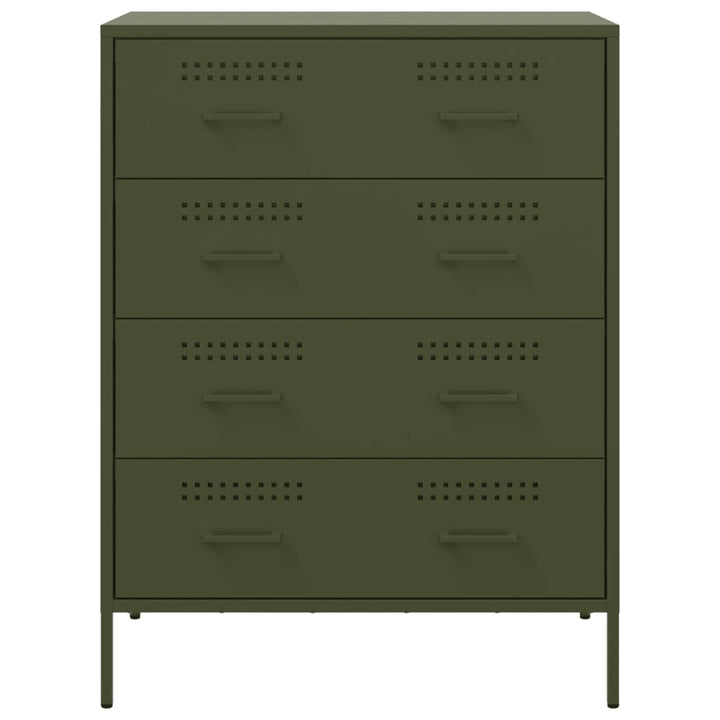 skab 68x39x89 cm stål olivengrøn