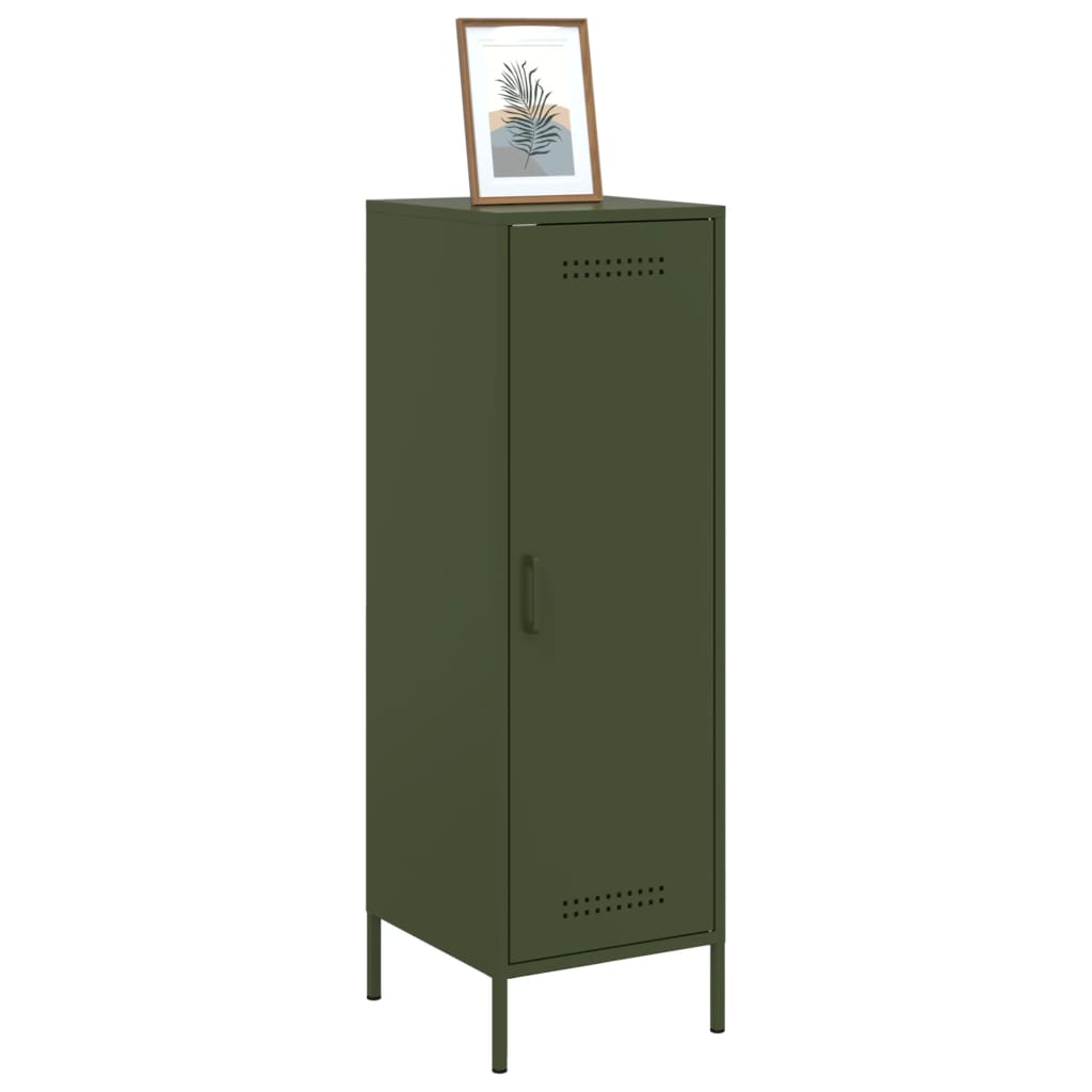 skab 36x39x113 cm stål olivengrøn