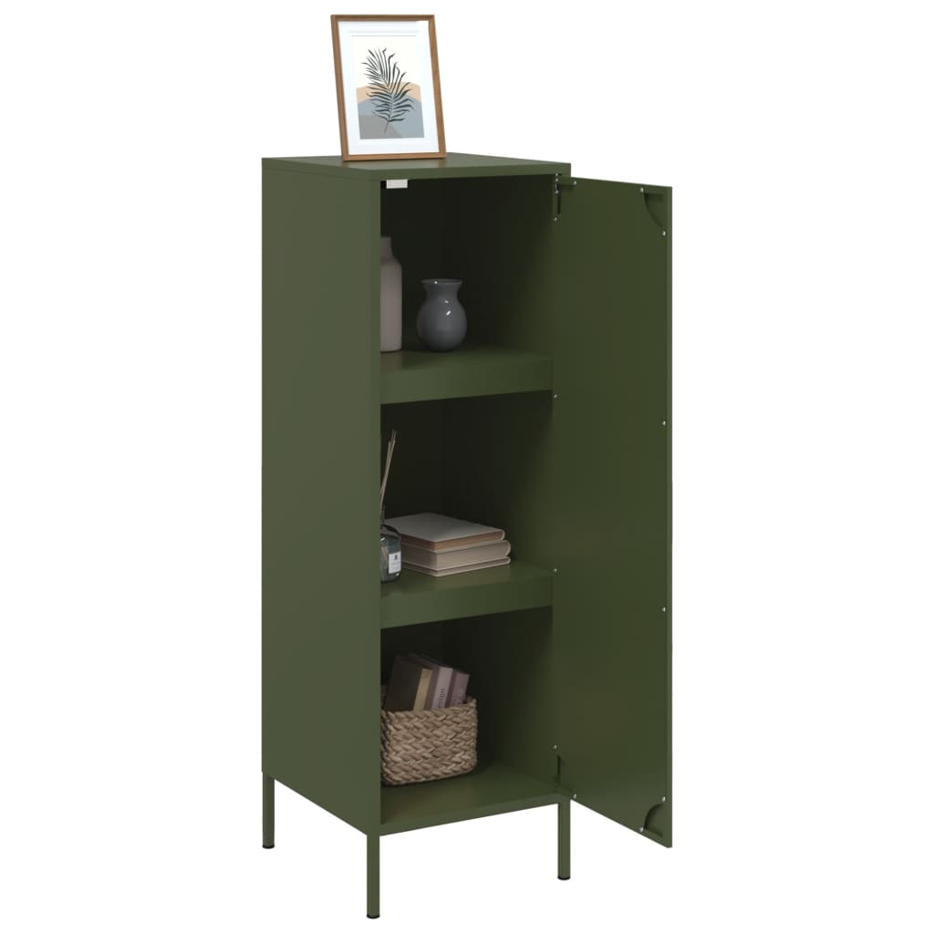 skab 36x39x113 cm stål olivengrøn