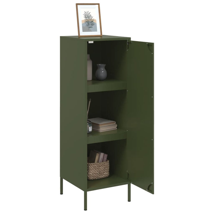 skab 36x39x113 cm stål olivengrøn