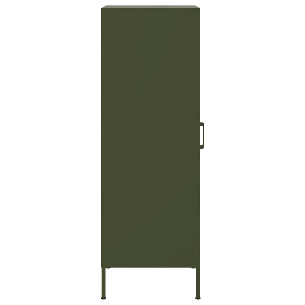 skab 36x39x113 cm stål olivengrøn