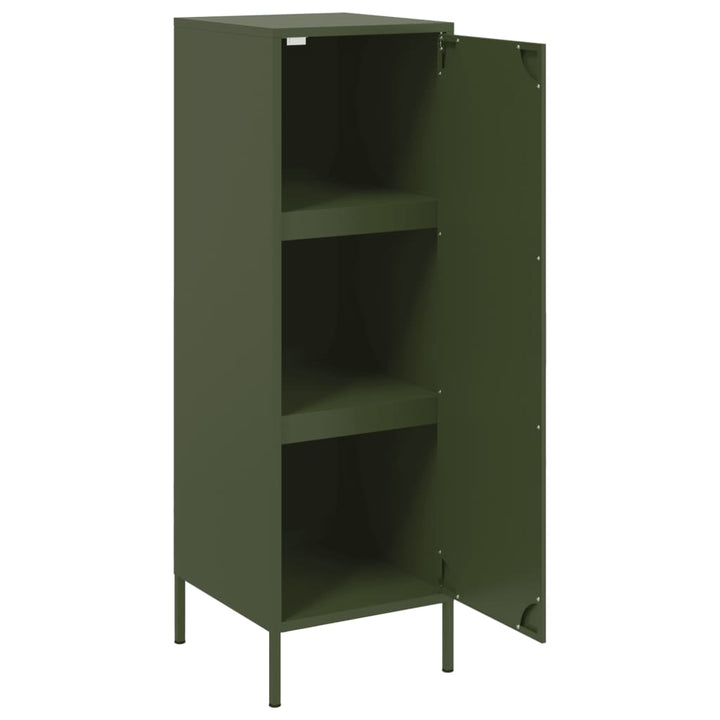skab 36x39x113 cm stål olivengrøn