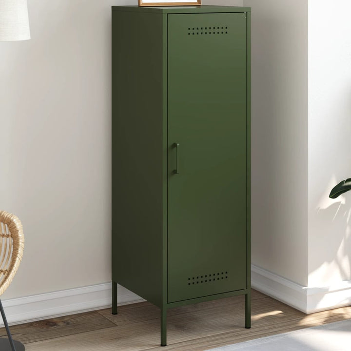 skab 36x39x113 cm stål olivengrøn