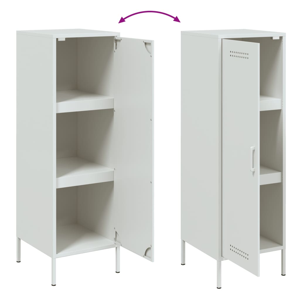 skab 36x39x113 cm stål hvid