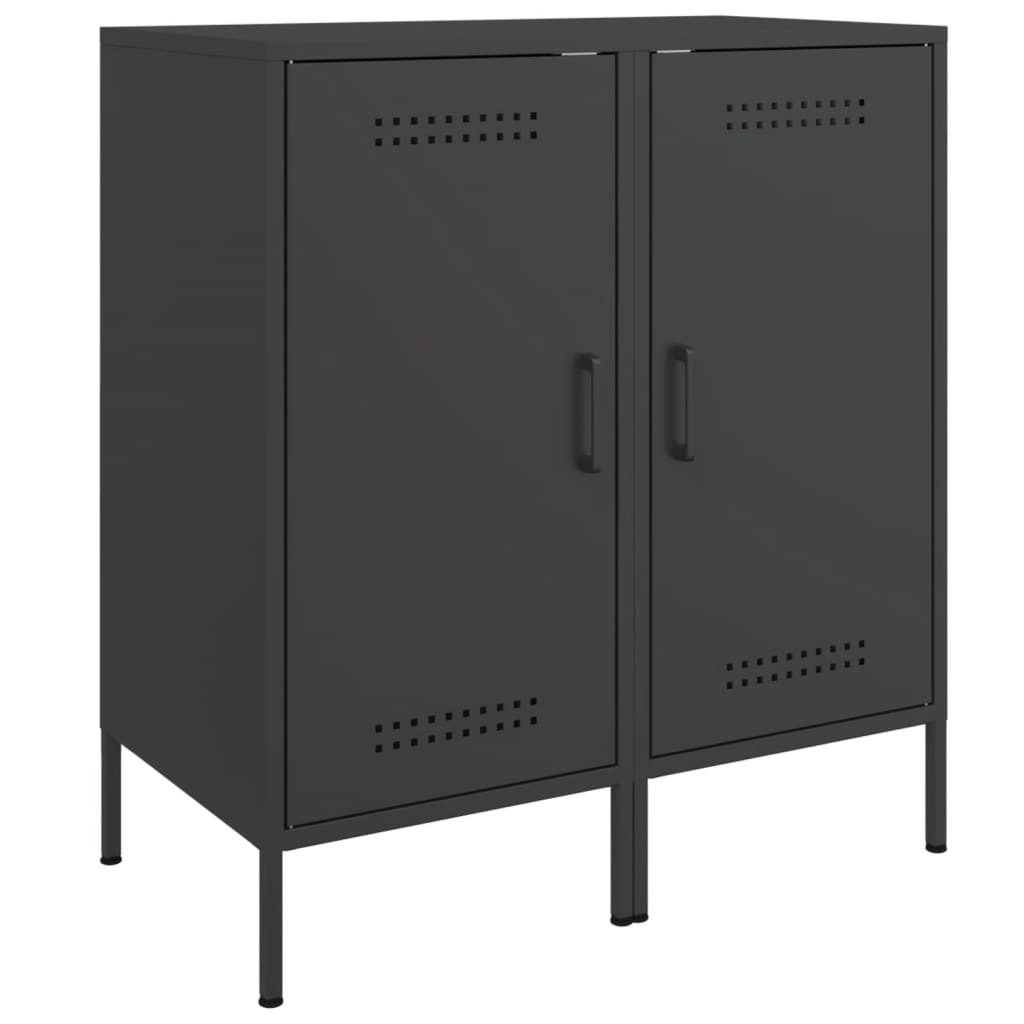 skabe 2 stk. 36x39x79 cm stål sort