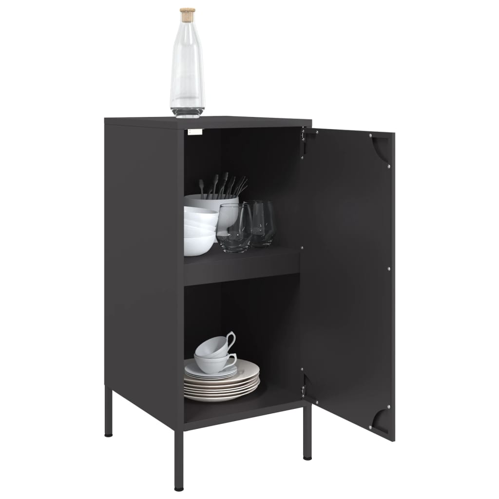skabe 2 stk. 36x39x79 cm stål sort
