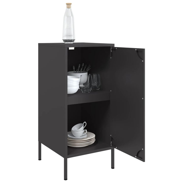 skabe 2 stk. 36x39x79 cm stål sort