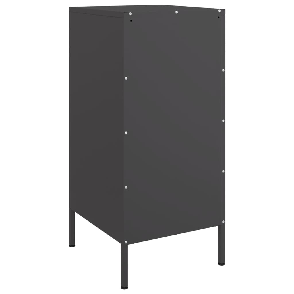 skabe 2 stk. 36x39x79 cm stål sort