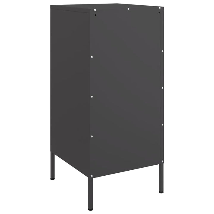 skabe 2 stk. 36x39x79 cm stål sort