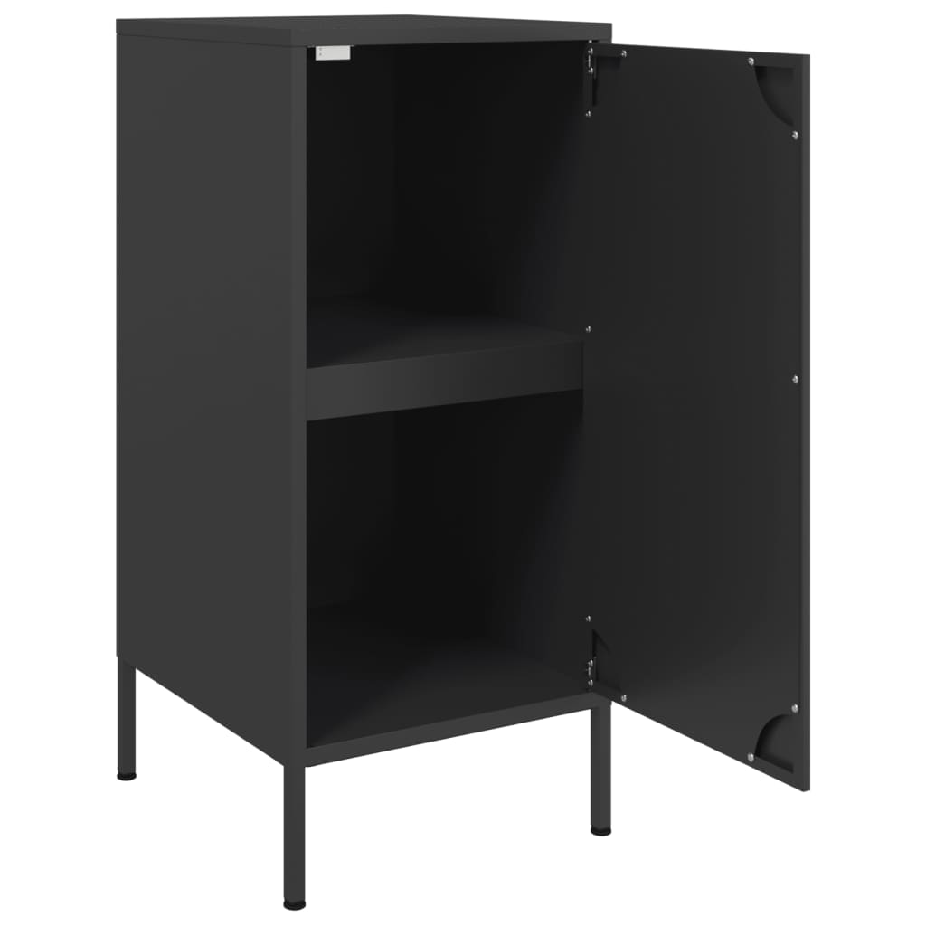 skabe 2 stk. 36x39x79 cm stål sort
