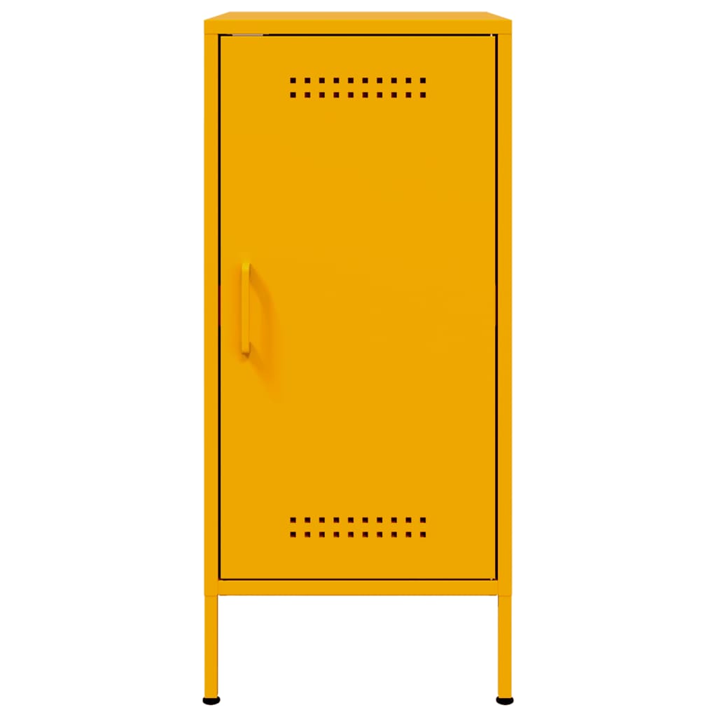 skabe 2 stk. 36x39x79 cm stål sennepsgul