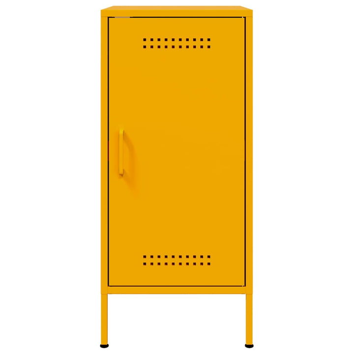 skabe 2 stk. 36x39x79 cm stål sennepsgul