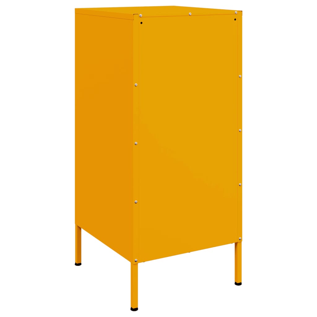 skabe 2 stk. 36x39x79 cm stål sennepsgul