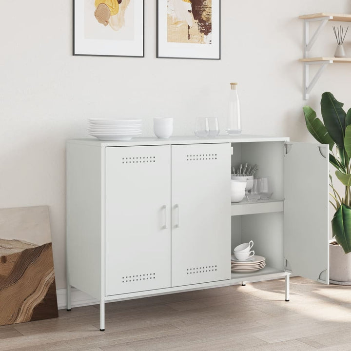 skab 100,5x39x79 cm stål hvid