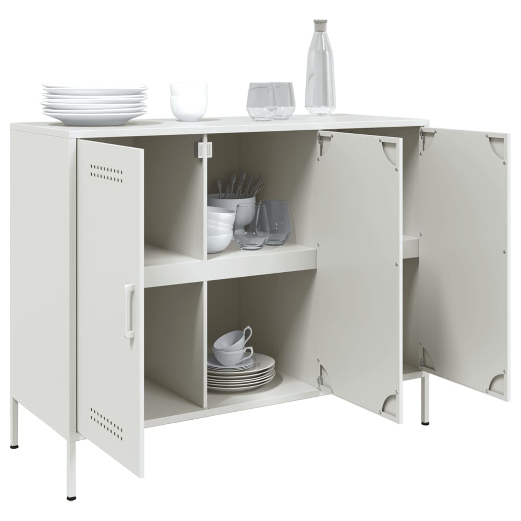skab 100,5x39x79 cm stål hvid