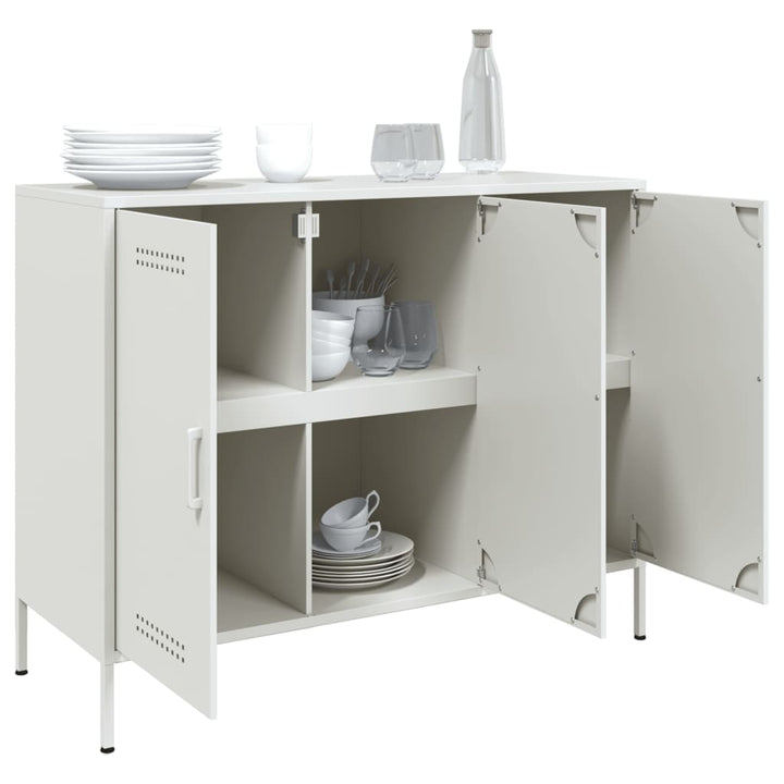 skab 100,5x39x79 cm stål hvid