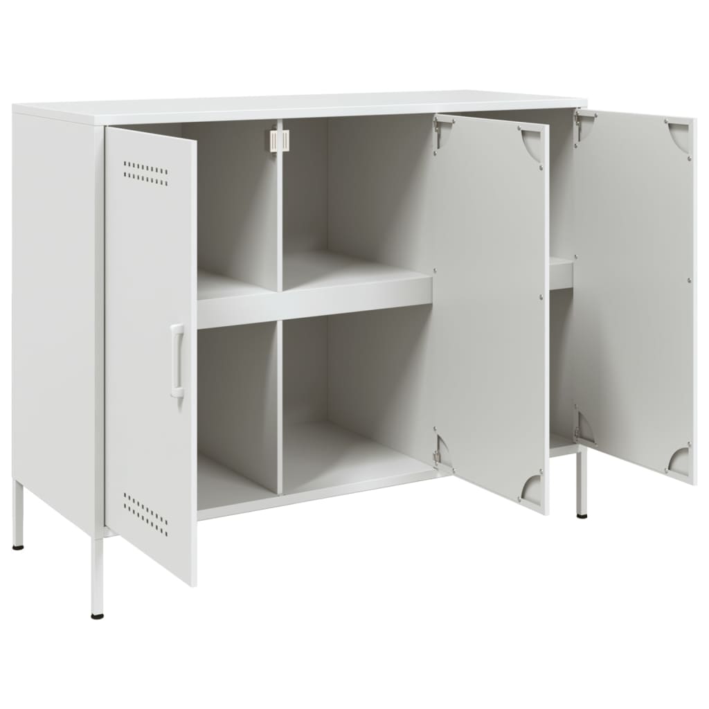 skab 100,5x39x79 cm stål hvid