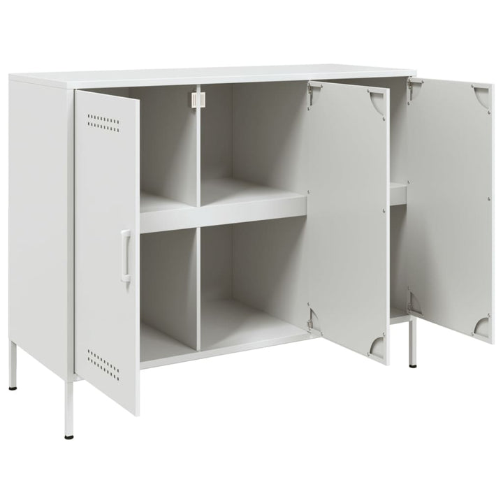 skab 100,5x39x79 cm stål hvid