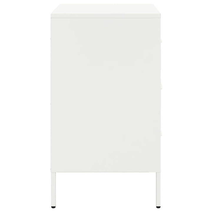 sengebord 36x39x68 cm stål hvid