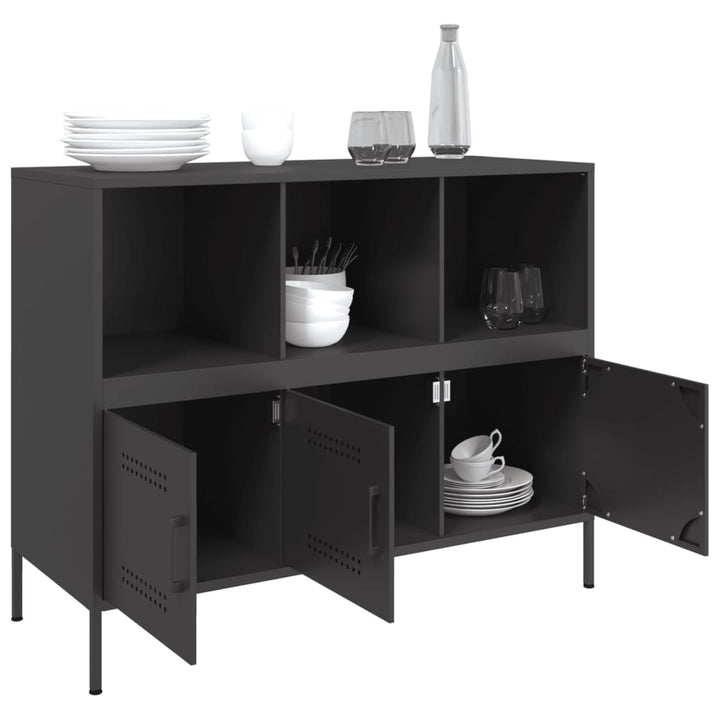 skab 100,5x39x79 cm stål sort