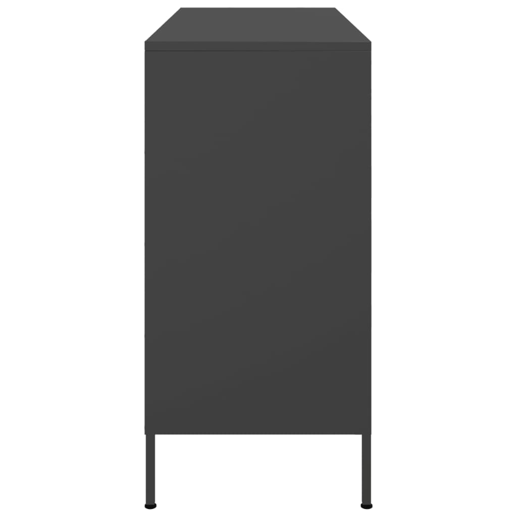 skab 100,5x39x79 cm stål sort