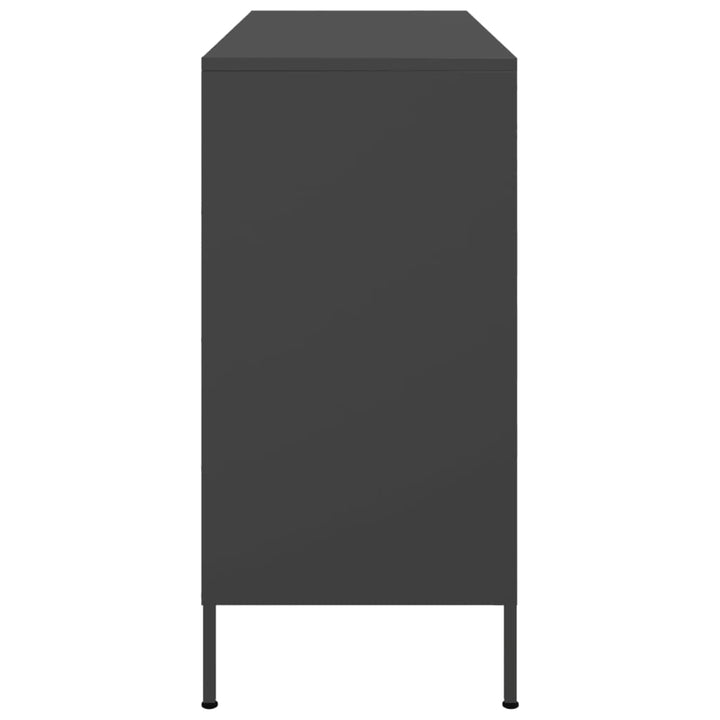 skab 100,5x39x79 cm stål sort