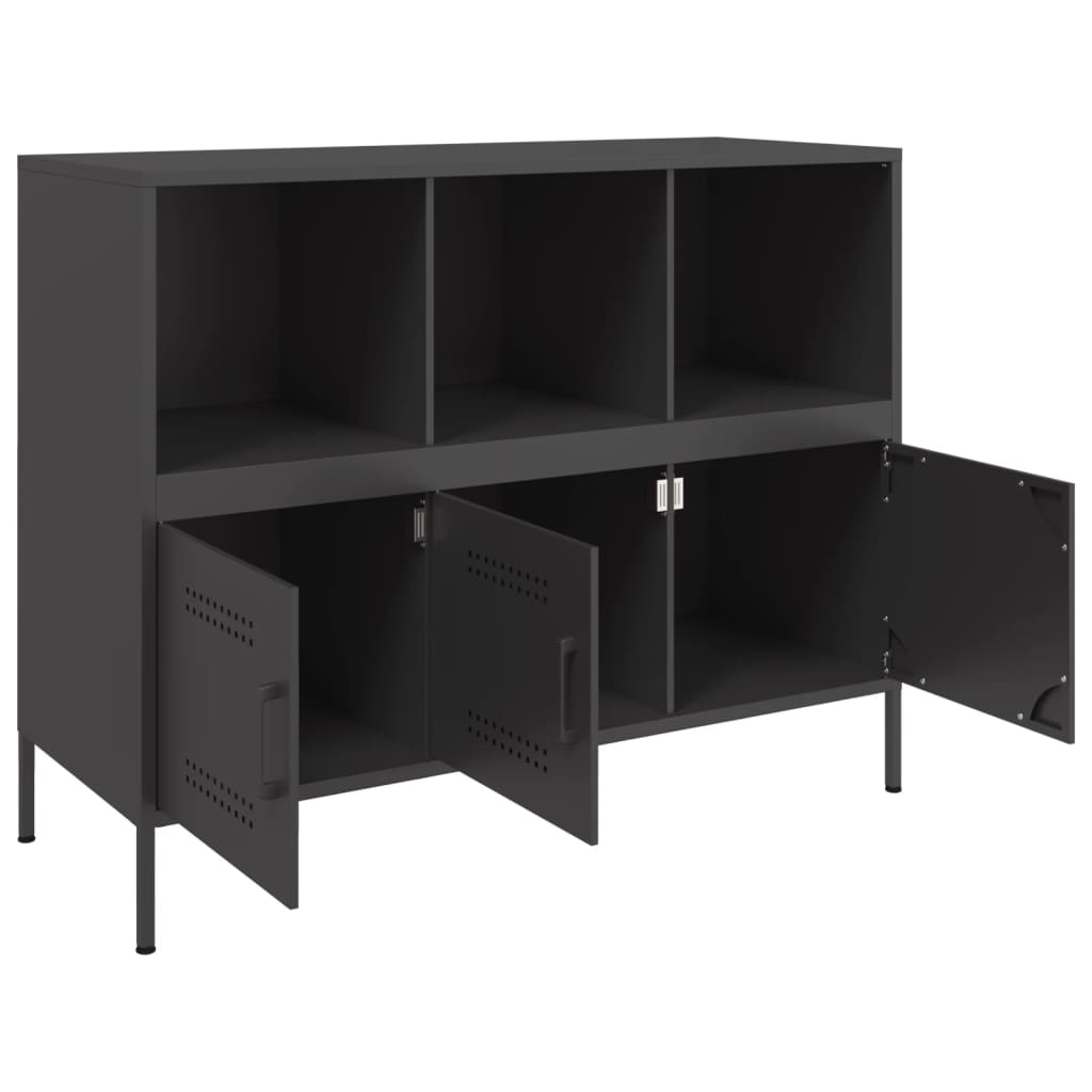 skab 100,5x39x79 cm stål sort