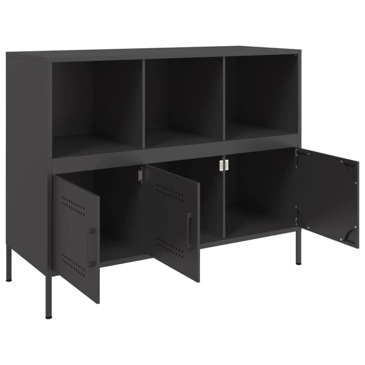 skab 100,5x39x79 cm stål sort