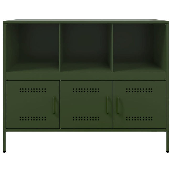 skab 100,5x39x79 cm stål olivengrøn