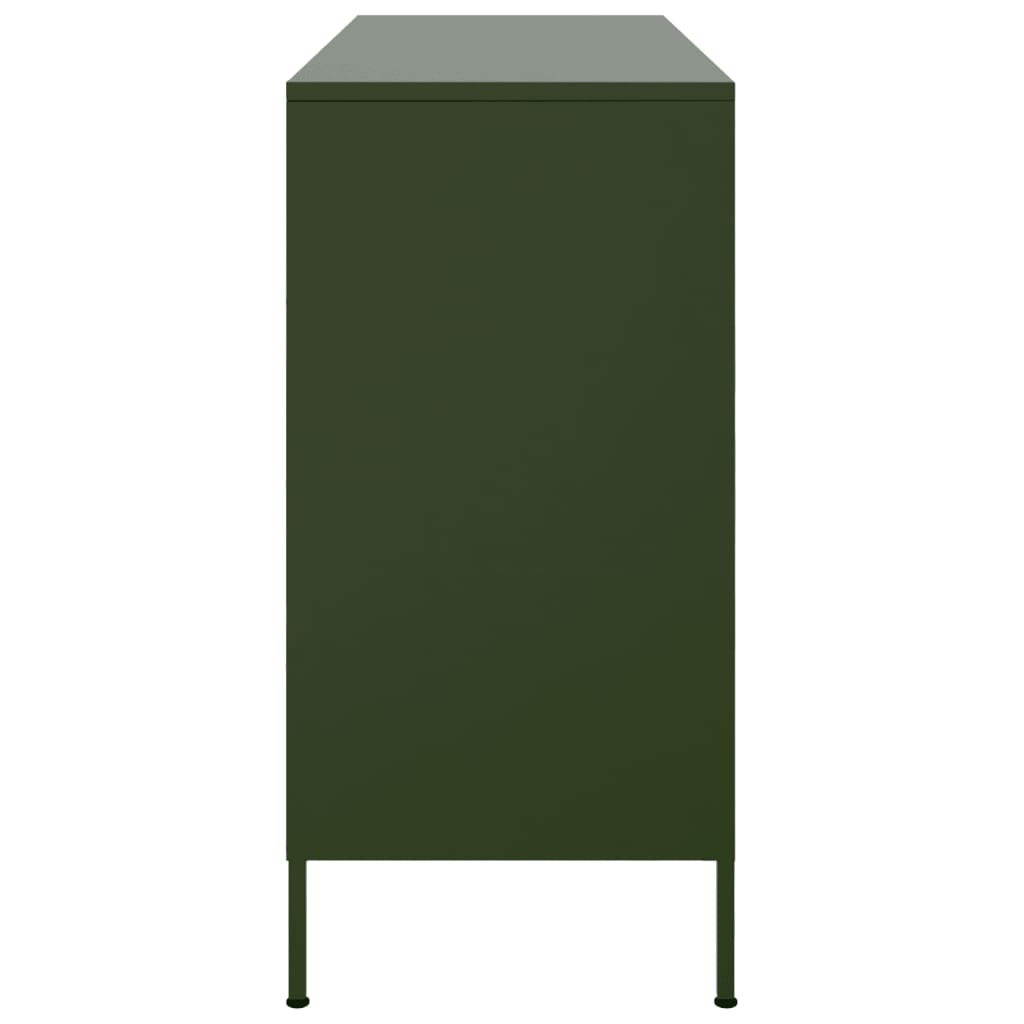 skab 100,5x39x79 cm stål olivengrøn